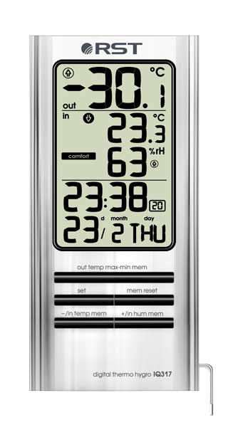 Комнатный термогигрометр цифровой RST 02317 с проводным датчиком